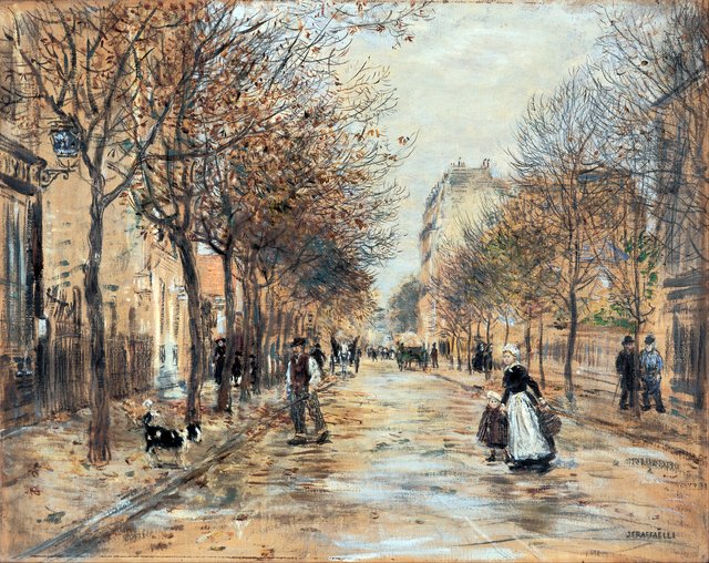 Street in Asnières by Jean-François Raffaëlli