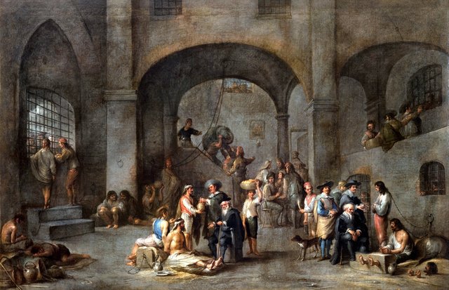 Visiting the prisoners by Cornelis de Wael