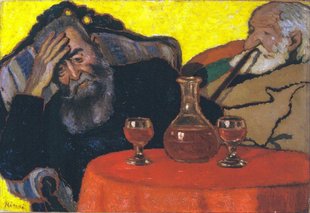 My Father and Piacsek, with Red Wine by József Rippl-Rónai