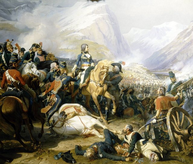 Napoleon at the Battle of Rivoli (January 14, 1797) by Henri Félix Emmanuel Philippoteaux