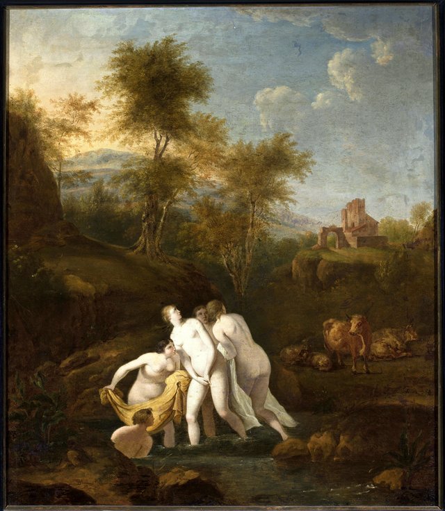 Bath of nymphs by Christian Wilhelm Ernst Dietrich