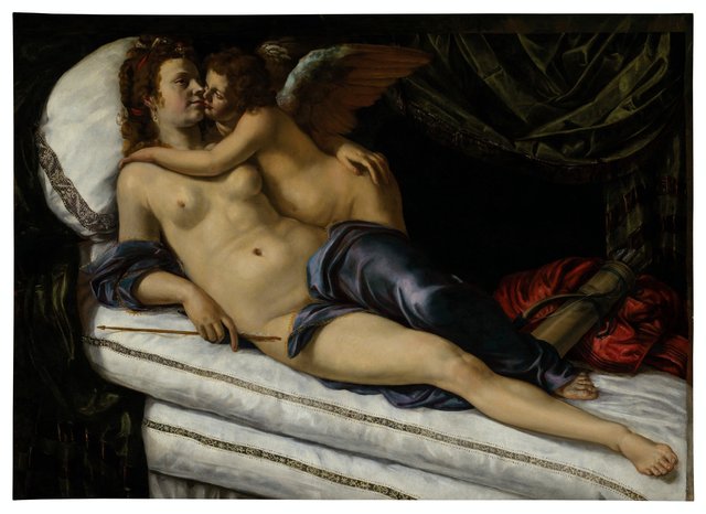 Venus Embracing Cupid by Artemisia Gentileschi