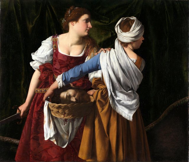 Judith and her maidservant with the head of Holofernes by Artemisia Gentileschi