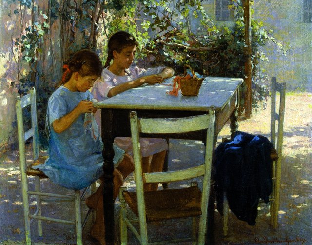Young needleworkers by Elin Danielson-Gambogi