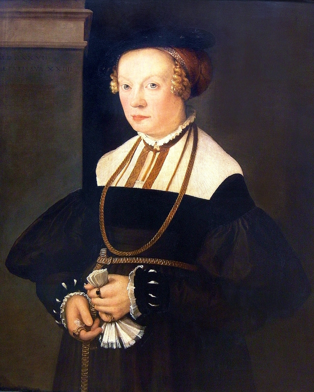 Portrait of Felicitas Welser wife of Hieron. Seiler by Christoph Amberger