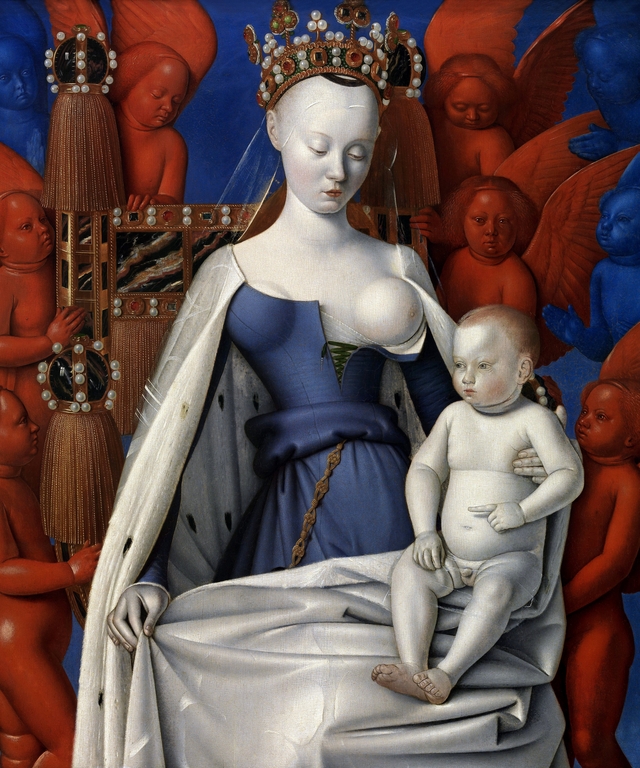 Virgin and Child Surrounded by Angels by Jean Fouquet
