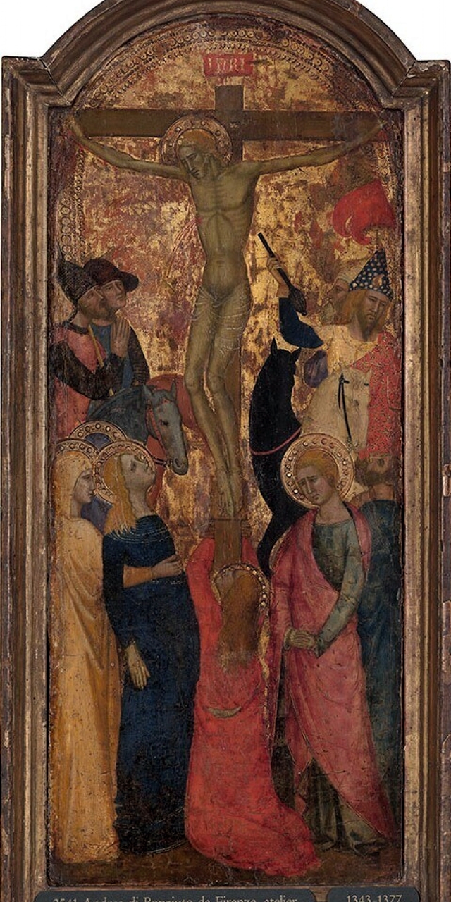 The Crucifixion with the three Marys and Saint John by Andrea di Bonaiuto