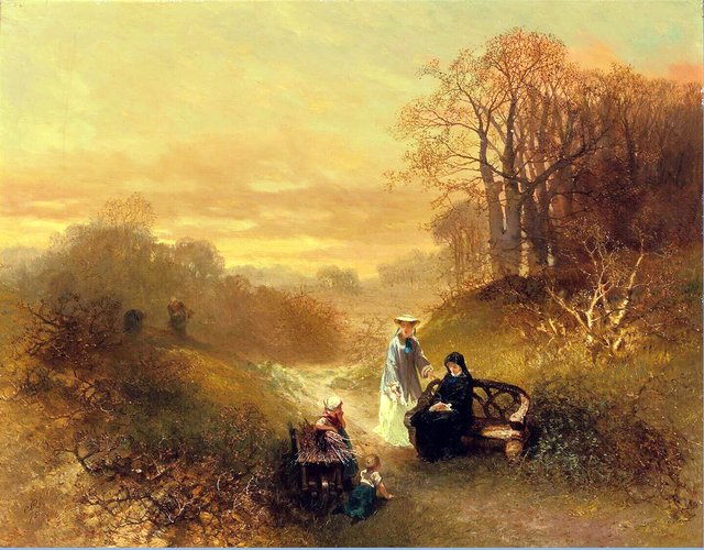 A Young Widow with her Sister by Charles Rochussen