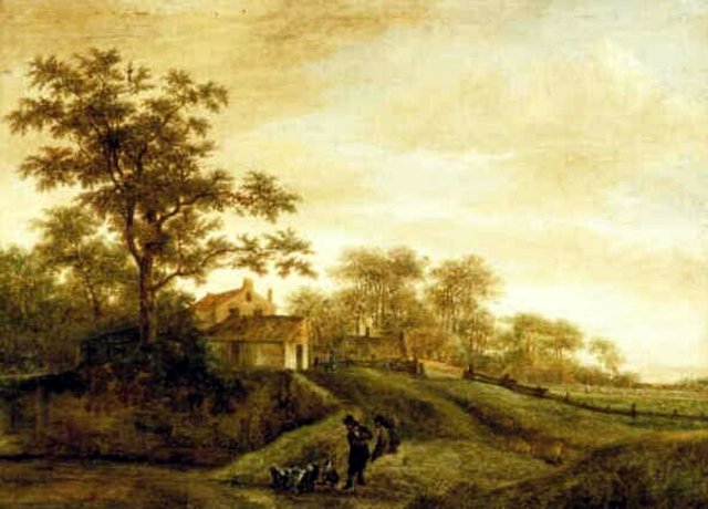 Landscape with Farmhouses by Pieter van Asch