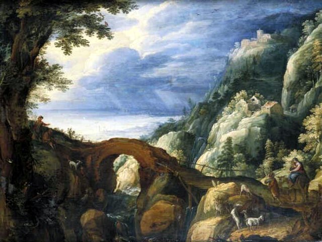 Landscape with the Flight into Egypt by Paul Bril