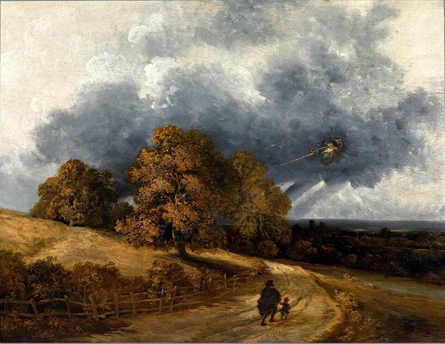 Landscape along the Seine River by Georges Michel