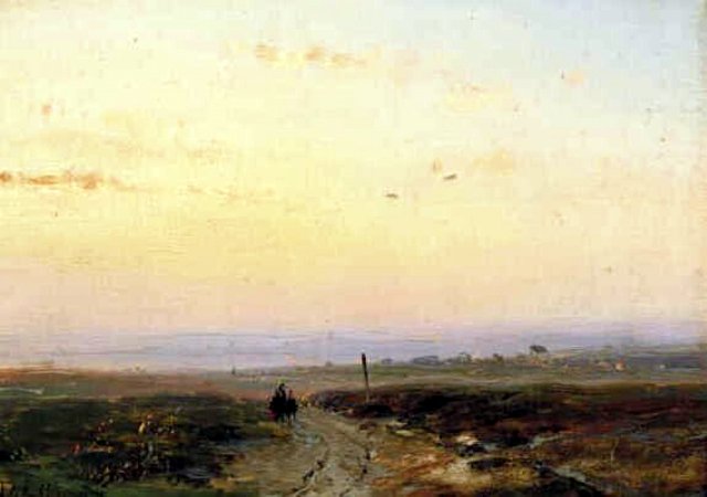 Flat Landscape by Andreas Schelfhout