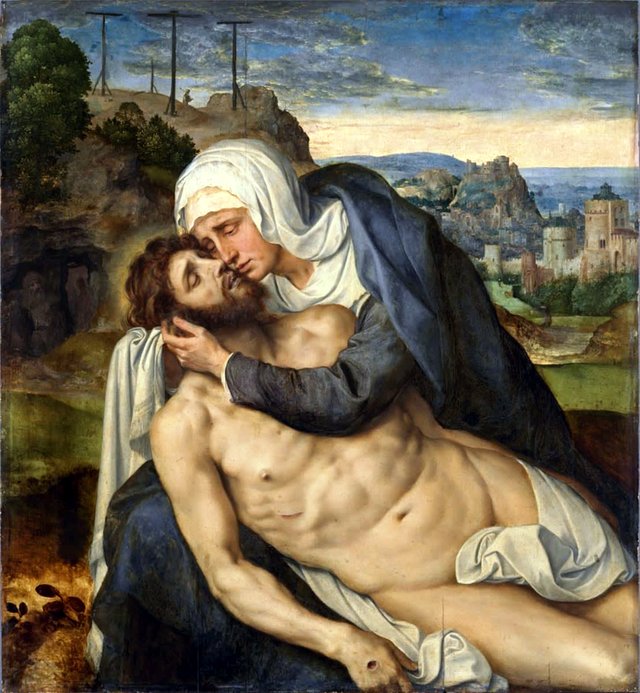 The lamentation over the dead Christ by Willem Key
