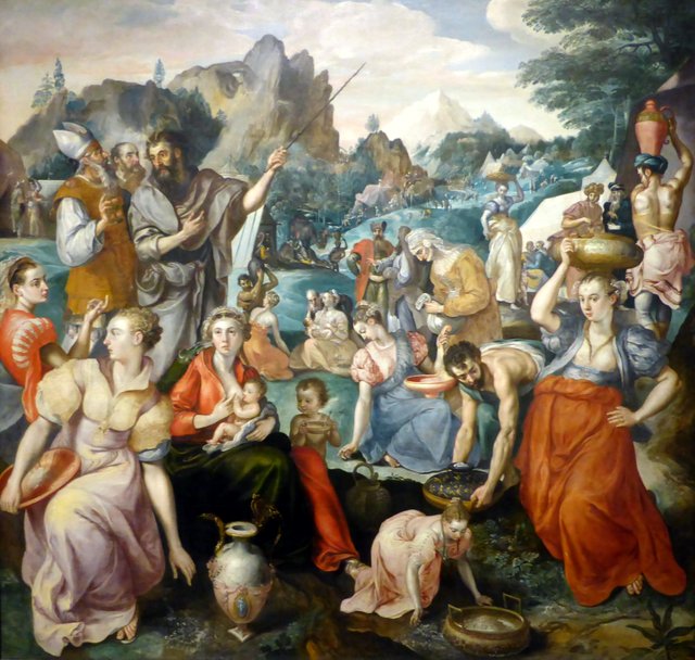 Gathering of manna by Maerten de Vos