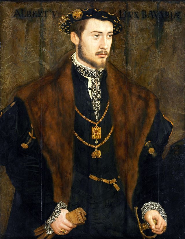 Painting of Albrecht V Bayern by Hans Muelich by Hans Muelich
