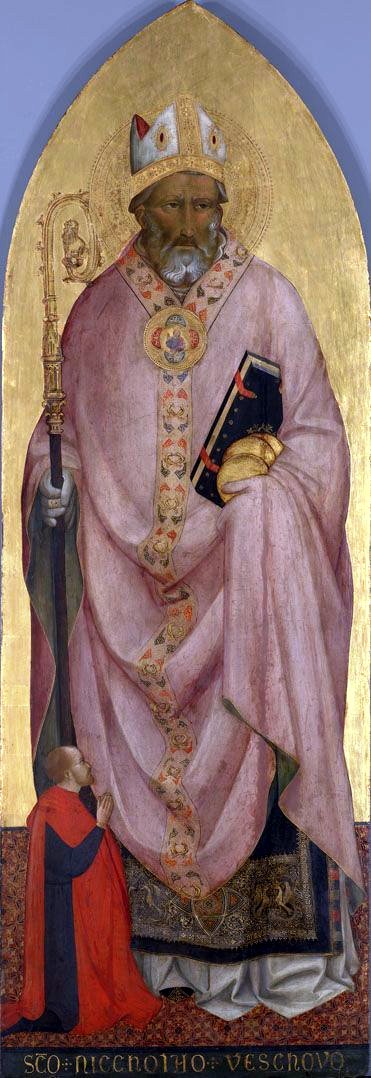 St. Nicholas of Bari with a donor by Agnolo Gaddi