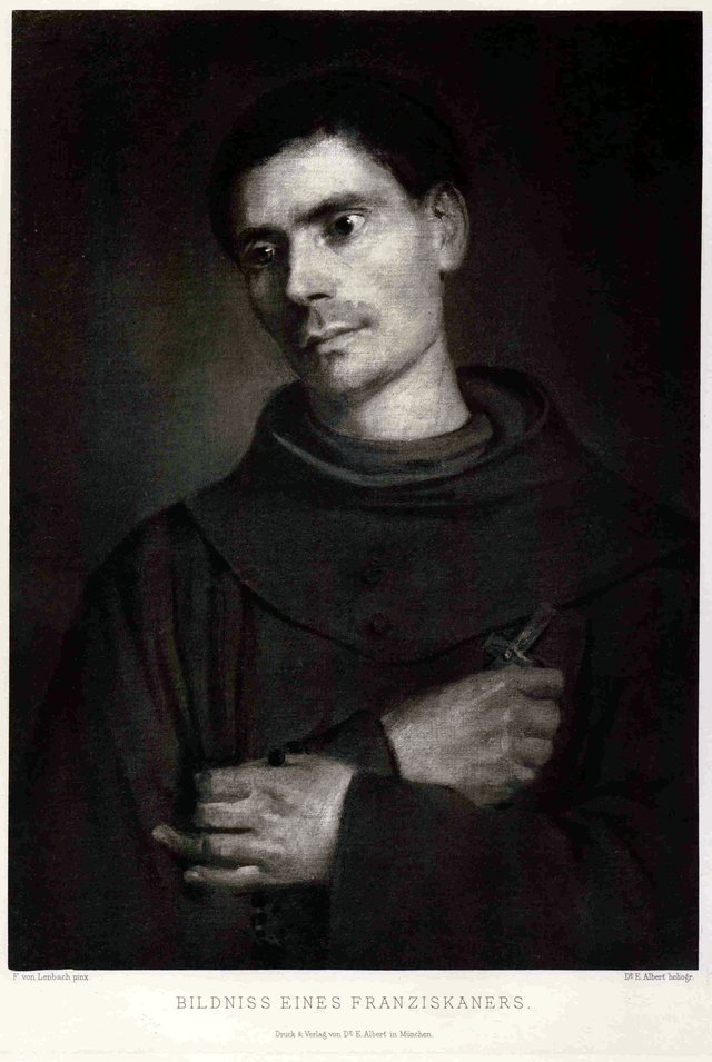 Bildnis eines Franziskanermönchs by Franz von Lenbach