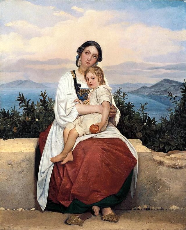 Procida woman with her child by Léopold Robert