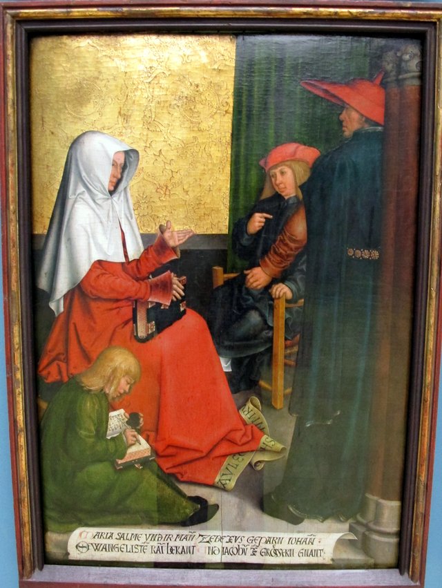 Mindelheim Altarpiece: Mary Salome and Zebedee with their Childs by Bernhard Strigel