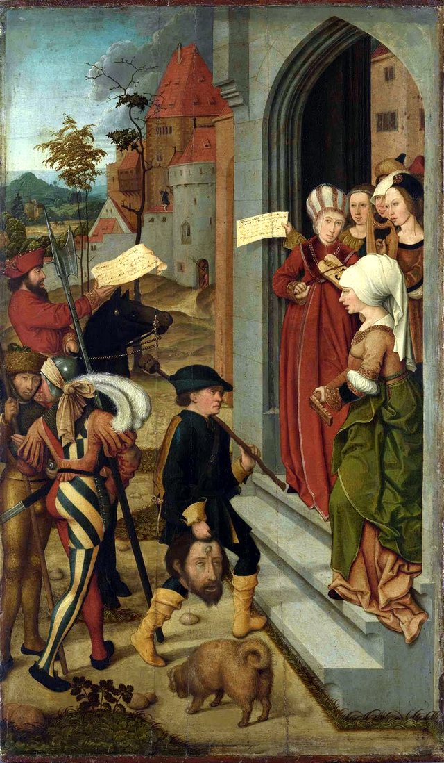 The returning of David with the head Goliath by Bernhard Strigel