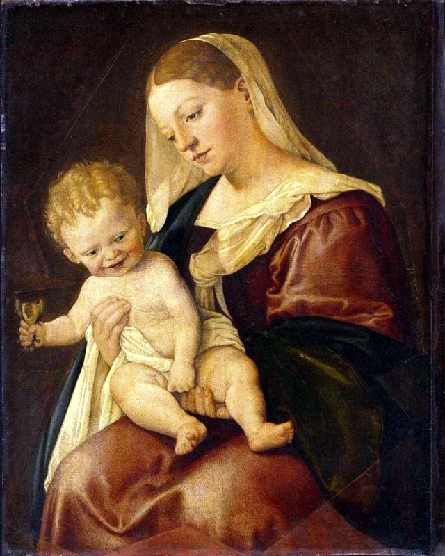 Our Lady with Child and the Siskin by Christoph Amberger
