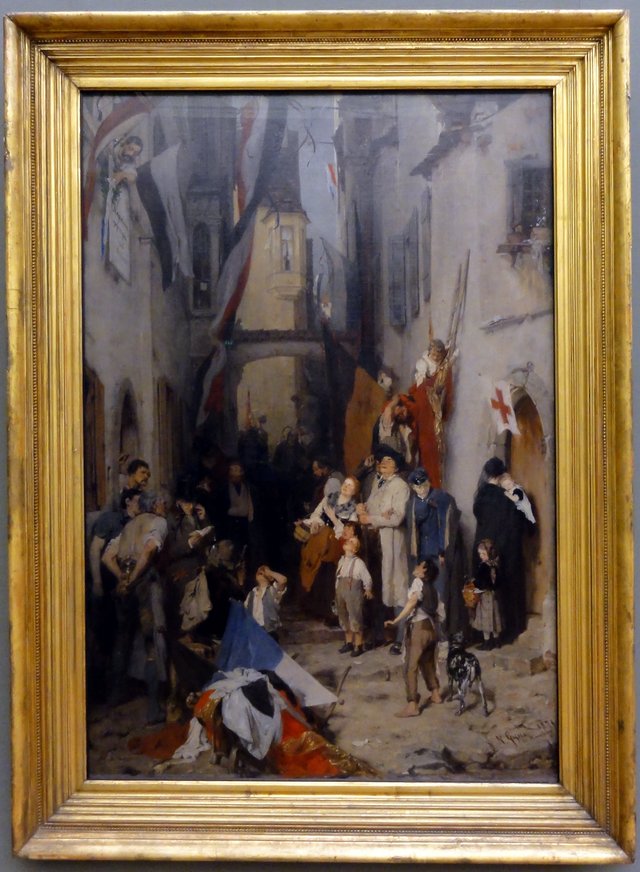 Siegesfeier im Jahr 1870 by Nikolaos Gyzis