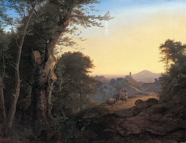 Wald bei Olevano (Serpentara) by Ludwig Richter