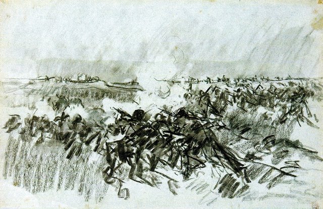 Infantry attack by Nicolae Grigorescu