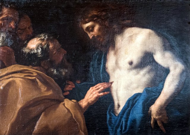 The incredulity of Thomas by Simone Cantarini