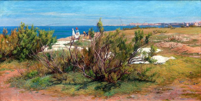 Linen Drying in the Sun near Livorno by Elin Danielson-Gambogi