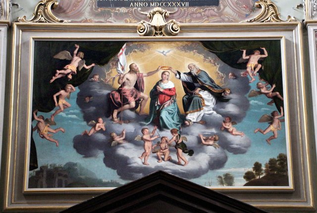 Coronation of the Virgin by Giovanni Battista Moroni