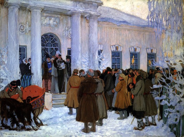 Reading of the Manifest by Boris Kustodiev