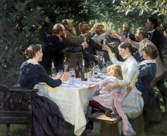 Hip, Hip, Hurrah! by Peder Severin Krøyer