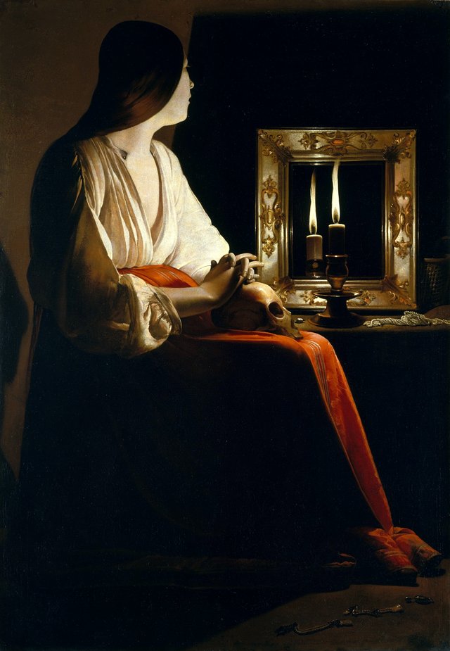 The Penitent Magdalen by Georges de La Tour