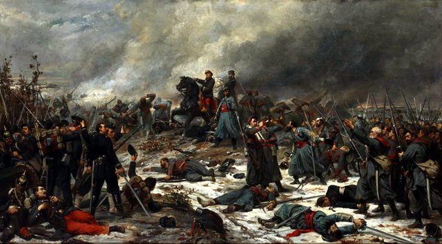 Battle of Auvours, 10 January 1871 by Lionel Royer
