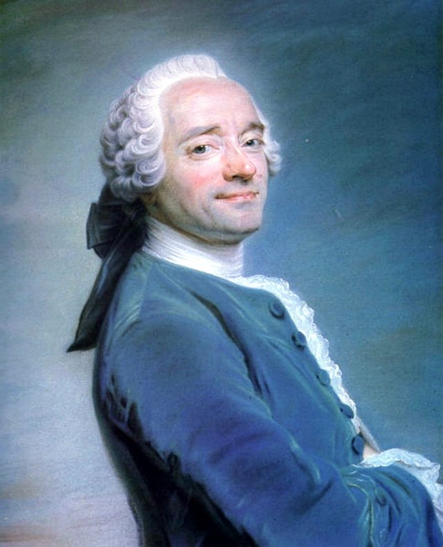 Self-portrait with frill by Maurice Quentin de La Tour