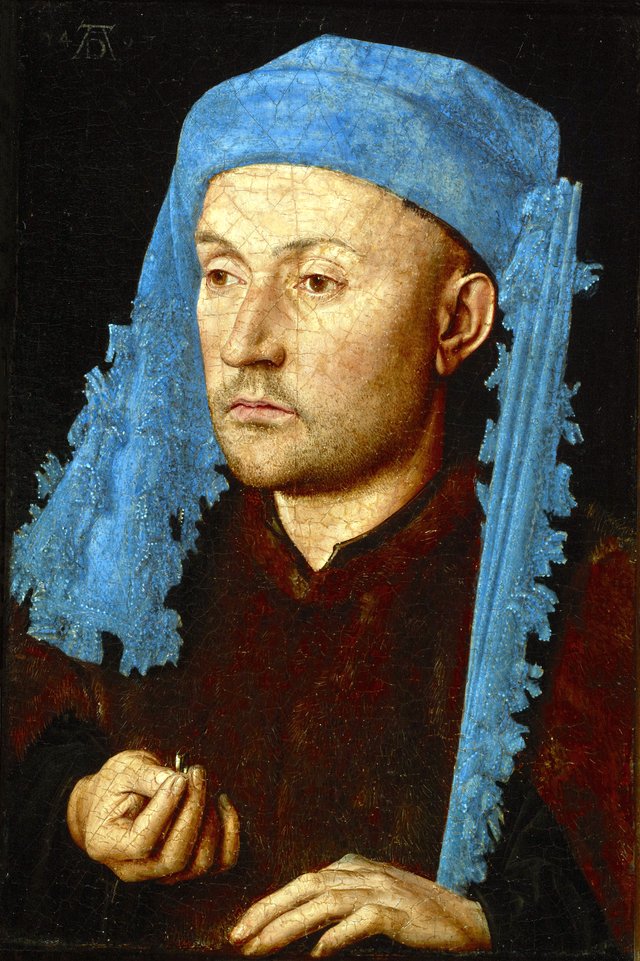 Portrait of a Man with a Blue Chaperon by Jan van Eyck