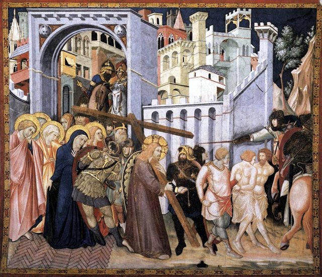 The Road to Calvary by Pietro Lorenzetti
