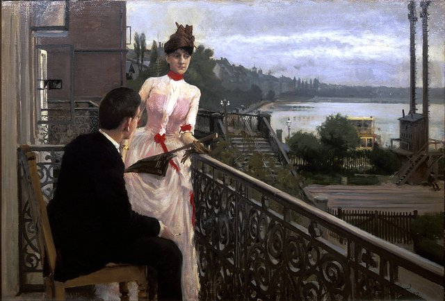 View from the artist's balcony, Sortedams Dosseringen by Paul Fischer