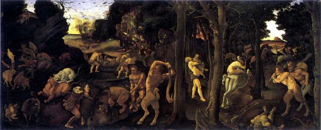 A Hunting Scene by Piero di Cosimo