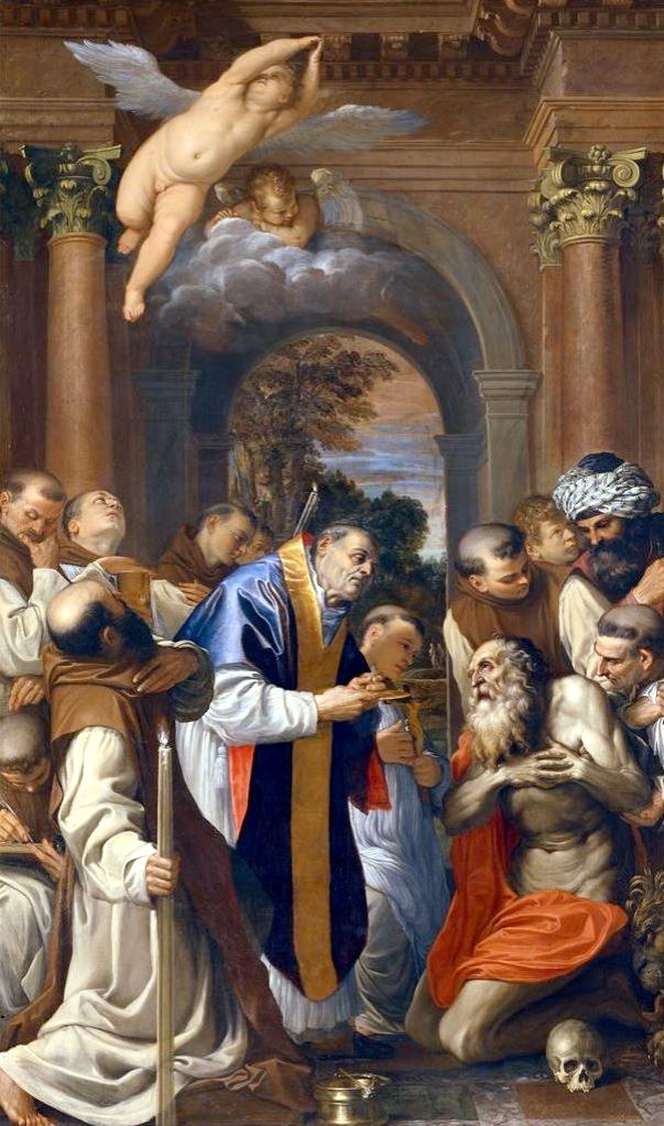 The Last Communion of St Jerome by Agostino Carracci