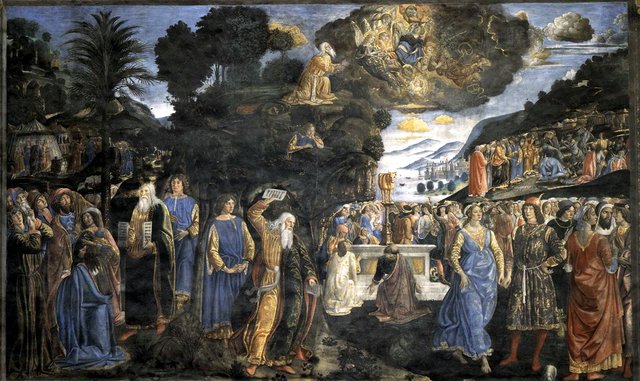 Descent from Mount Sinai by Cosimo Rosselli