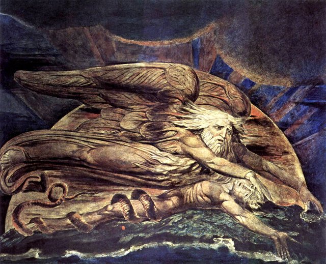 Elohim creating Adam by William Blake