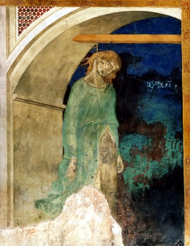 Judas hanged by Pietro Lorenzetti