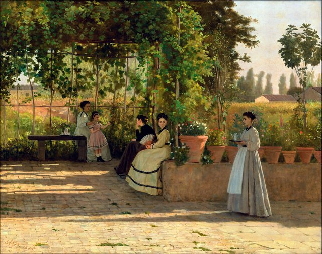 After Lunch by Silvestro Lega