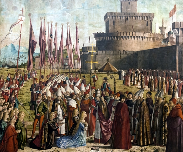 Pilgrims meet the Pope by Vittore Carpaccio
