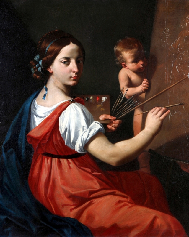 Allegory of painting. by Simone Cantarini