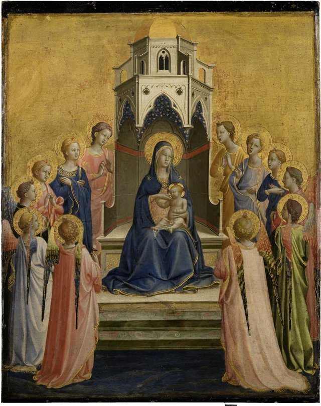 Madonna and Child Enthroned and Twelve Angels by Fra Angelico