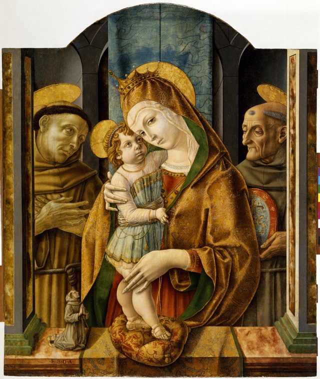 Madonna and Child with Saints and Donor by Carlo Crivelli