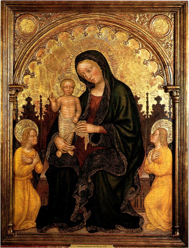 Madonna with Child and Two Angels by Gentile da Fabriano